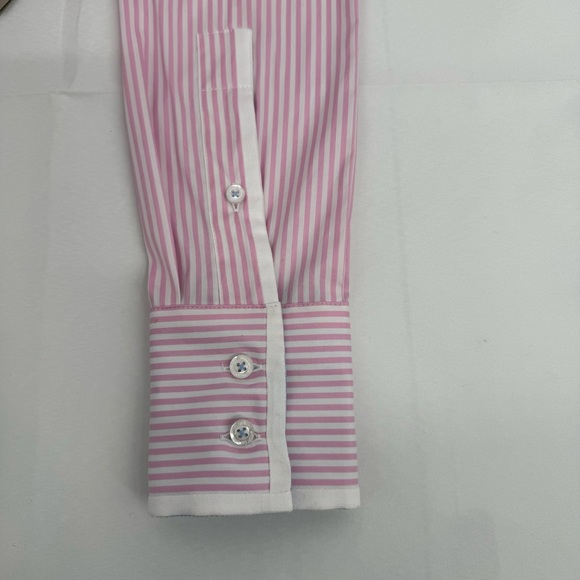 NWD Fior Da Liso Kara Button Shirt Women’s US 2 Pink Striped Cotton Blend New - Picture 14 of 16
